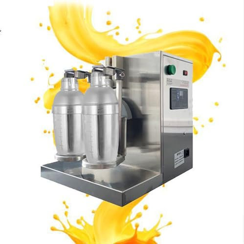 SCHYWL Máquina automática de coctelera de té con Leche Máquina agitadora de té con Leche eléctrica de Doble Cabezal de 360 ° Mezclador de Bebidas de 350 ml-700 ml para té de Burbujas Boba Jugo