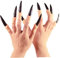 Claws de ongles faux ongles 10pcs flèches griffes anneaux cosplay pointes de doigt l'ongle fête Halloween Prop Claoues sorcière armure doigt les vampire gothique