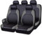 ZHENWANG Auto Schonbezüge für MG 4 EV MG4 Electric 2023 2024 2025,Auto Sitzbezüge Sitzauflagen Set PU Leder wasserdichte Autositzschoner Sitzbezügesets Sitzschoner Innere Zubehör,C-Grey