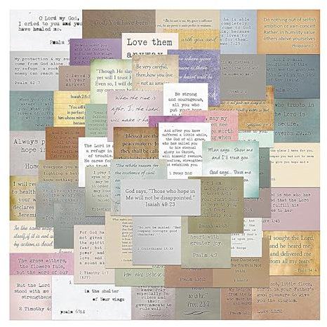 Bible Journal Sticker Pack, Inspirational Stickers for Bibles, Stickers for Bumper and Computer, Bible Stickers for Guitar, Motivational Stickers for Bible Decor, Vintage Waterproof Journaling Sticker