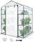 Quictent Gewächshaus 143x143x195cm,Stabil Foliengewächshaus Winterfest mit Netztür und Fenster,3 Etagen mit 12 Ablageflächen,Tomatengewächshaus für Garten Balkon,Transparent