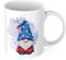 drunkLY Weihnachtstasse mit Namen - mit Gnom-Motiv - personalisierter Keramik Kaffee-Becher – Weihnachts-Tasse - Glühwein-Tasse - Nikolaus & Wichteln Geschenk-Idee (Gnom-Stern)