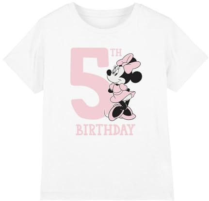 Minnie Girl's Mouse 5th Birthday Shirt Girls T Shirt T-Shirt