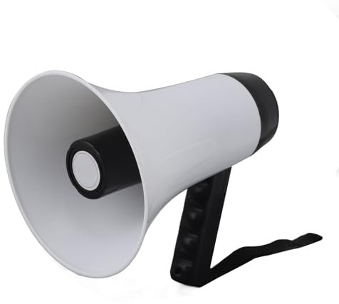 Luqeeg Tragbares Megaphon-Megaphon, 30 W 300 Sek. Aufnahme 500 M übertragungsdistanz 10 Stunden Megaphon-Lautsprecher, Bullhorn-Lautsprecher | Cheerleading-Megaphon | Cheerleading-Zubehör