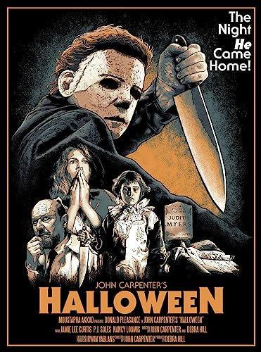 Oudrspo Vintage Halloween 1978 Horror Film Film Aluminium Metall Zinn Zeichen 8x12 Zoll Home Poster Bar Pub Decor