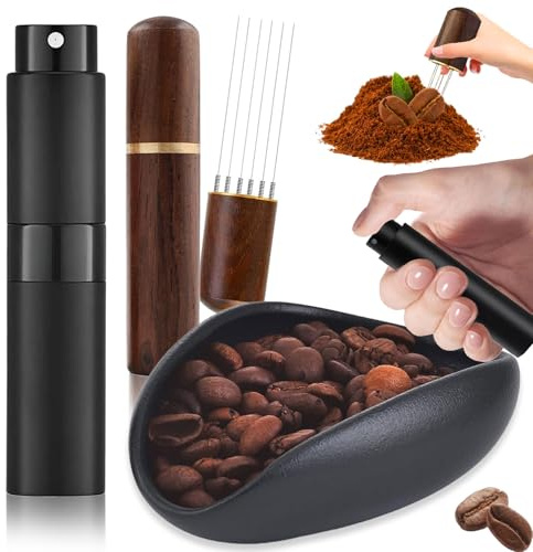 Oneroomone 3 Piezas Juego De Taza Dosificadora De Granos De Café, Cuenco Dosificador De Cerámica, Recipiente Dosificador de Cerámica/Bandeja Medidora de Dosis Unica Regalo Para Amantes del Café