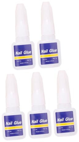 WOFASHPURET 5 Pièces Colle Pour Ongles à Appliquer Au Pinceau Pour Ongles Acrylique Colle à De Salon Outil De Manucure