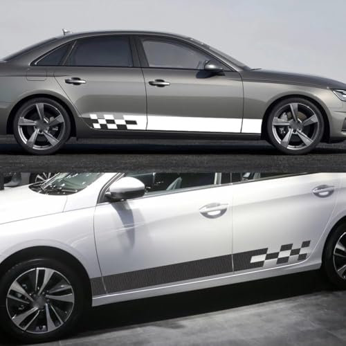 JjAaYy Adesivi per Auto per Audi A4 B8 B9 B6 B7 8W 8K 8E Avant Quattro Allroad,Adesivi per Auto con personalità,Adesivi per carrozzeria Impermeabili.,A-Black