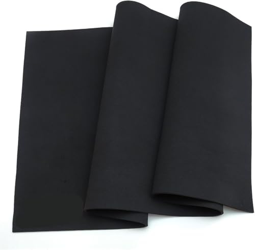Neopren-Wasserdichter Stoff Schwarz Neopren 3.0 mm dick Nähstoff Stretchstoff anderer Tauchstoff (90×70cm)
