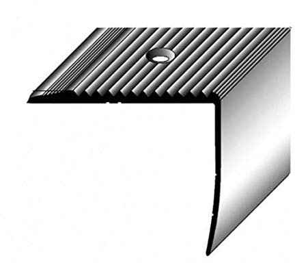 50 Meter (50 x 1 m) Treppenkantenprofil (42 mm x 50 mm) aus Alu eloxiert, gebohrt, Bronze Dunkel