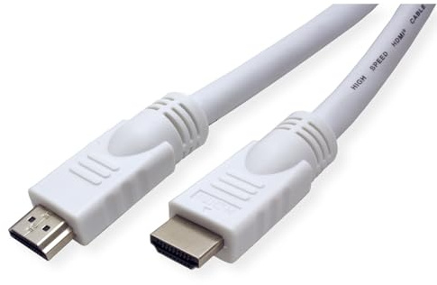 Value Câble HDMI haute vitesse avec Ethernet, blanc, 15 m