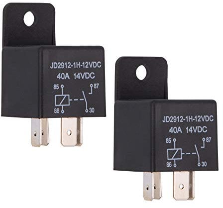 Ehdis Relè 4 Pin 12v 40amp SPST Modello No .: JD2912-1H-12VDC 40A 14VDC, Auto Interruttori e antipasti, 2 Pack