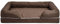 Bunty Cosy Couch Dog Bed, Large - Dog Mattress Bed, Soft Bolster Walls, Thick Foam Padding - Non-Slip Base, Washable, Removable Cover - Made in the UK - Large, Brown