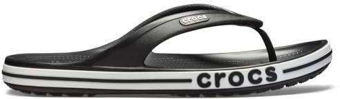 Crocs Unisex Erwachsene Bayaband Flip Flip, Black/White, 46/47 EU