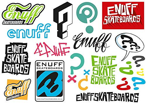 ENUFF Sticker Sheet Aufkleber, Unisex Erwachsene, schwarz, Einheitsgröße