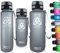 MIGHTY PEAKS Tritan Sport-Trinkflasche 1l BPA frei, Wasserflasche 1liter, Grey, Grau, Trinkflasche Kinder, Sport-Flasche 1 l, Sportflasche für Reise Schule Fitnessstudio Uni