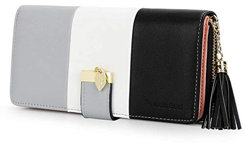 Pomelo Best Damen-Geldbörsen mit Mehreren Kartenfächern und geräumigem Fach, groß, Schwarz