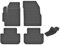 Gummimatten mit Tunnel kompatibel mit Mitsubishi Outlander II 2007-2012 ideal angepasst 5-Teile EIN Set