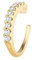 Elli Ohrringe Damen Single Earcuff Zirkona Kristalle Trend in 925 Sterling Silber vergoldet