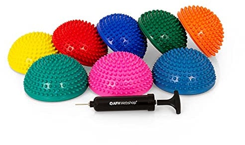 TheraPIE Balance-Igel Premium Soft ca. Ø 16 cm | Noppenball Massageball Igelball | 8er Set + Pumpe