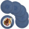 Tovagliette Lavabili Rotonde, Tovagliette Colazione Set di 6 Resistente al Calore Tovagliette per Natale Partito Cucina,36×36cm(6,Blu)
