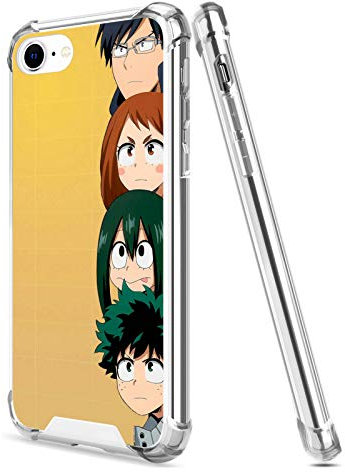 Cute My-Hero-Academia Schutzhülle für iPhone SE 2020, iPhone 7, iPhone 8, 11,9 cm (4,7 Zoll), stoßfest, Anti-AL, hartes Polycarbonat + TPU-Stoßschutz (Cute-My-Hero-Academia)