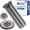 Tornillo hueco para válvula de fregadero, tornillo M12 x 1.75 x 35, longitud 35 mm, rosca de 12 mm, cabeza de 13 mm, interior de 8 mm, universalmente adecuado para drenajes de válvulas con 1.5” y 3.5”