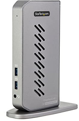 StarTech.com USB-C USB-A Dock - Hybrid Universal USB 3.0 Docking Station for USB-C or USB-A Laptop - Dual Monitor 4K 60Hz HDMI/DisplayPort - 6x USB-A, GbE - USB 3.1 Gen 1 - Windows/Mac