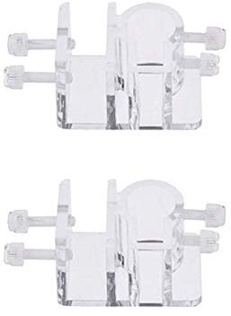 ANCLLO 2Pcs Aquarium Water Pipe Hose Holders Pipe Clamp Mounting Clips Aquarium Soft Tube Fixture Holder Fixing Clips Acrylic Transparent Fish Tank Tube Clamp Holders