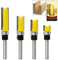 4pcs 1/4 Inch Shank Pattern Flush Trim Router Bit Set, 6mm router bit, Carbide Pattern Router Bits Set, Woodcutting, Woodworking Tools