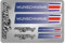 4er Set Aufkleber mit Fahne Flagge und wahlweise Name Sticker für Auto Fahrrad Motorrad Roller Helm im Rallye Racing Design R156 (08 Costa Rica, Mit Wunschname)