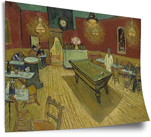 Printistico Poster Vincent van Gogh - Das Nachtcafé in Arles (1888) Kunstdruck ohne Rahmen, Wandbild - A4, A3, A2, A1, A0, XXL - Wohnzimmer, Schlafzimmer, Küche, Deko