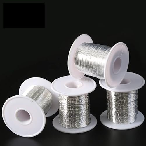 MMLFX 1 Metro 925 Filo d'Argento Filo Linea Gioielli Che Fanno Risultati componente Fai da Te Collana Braccialetto orecchino Accessori all'Ingrosso (Color : Soft Wire, Size : 1.0mm)