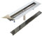 Aquabad® PVD beschichtete Edelstahl Duschrinne in Anthrazit 80 cm, inkl. Domoplex Siphon und Blende, Abgang senkrecht Mitte