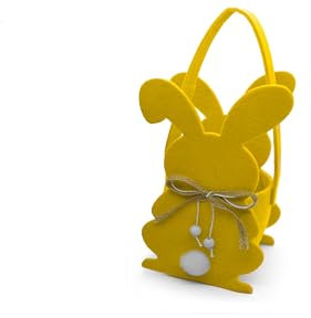 1x Filzkörbchen Osterhase - gelb