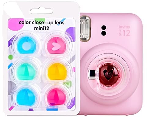 HIYQIN Juego de Filtros de Lentes de Primer Plano de Color Compatible con Cámara Fnstantánea Fujifilm Instax Mini 12 Filtros de Color - Juego de Filtros Coloridos de 6 Piezas