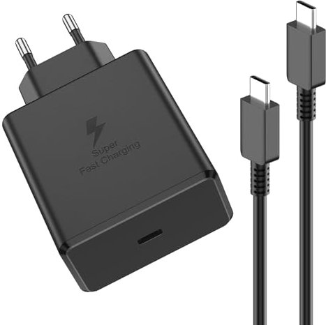 45W Cargador Carga Rápida para Samsung Galaxy S25 S24 S23 S22 S20 Ultra, S25+ S24+ S23+ S22+, Tab S10 S10+ S9 S9+ S8 S8+ S7+ FE, Super Ultrarrápido 2.0
