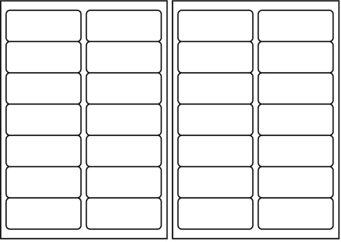 SmithPackaging A4 Self Adhesive Address Labels, 14 Label Per Sheet, 100 Sheets, 99.1 x 38.1mm 1400 Labels (Pack of 2)