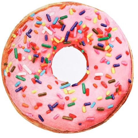 Excervent Realistische rosa Donut-Decke für Erwachsene und Kinder, 290 g/m², lustige, realistische Lebensmitteldecke für Kinder, superweiche Flanell-Überwurfdecken als Geschenk, 152,4 cm