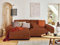 Lisa Design Garance – Ecksofa beidseitig montierbar - 4-Sitzer – aus Cord Terrakotta