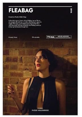EYEZER Fleabag Poster auf Leinwand, Schlafzimmer, Dekoration, Sport, Landschaft, Büro, Raumdekoration, Geschenk, ungerahmt, 30 x 45 cm