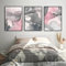 Abstrakte rosa graue Marmor-Poster und Kunstdrucke Gemälde im nordischen Stil Leinwand Wand Bilder Bilder Wohnzimmer Schlafzimmer Heimdekoration 50 x 70 cm x 3 ungerahmt