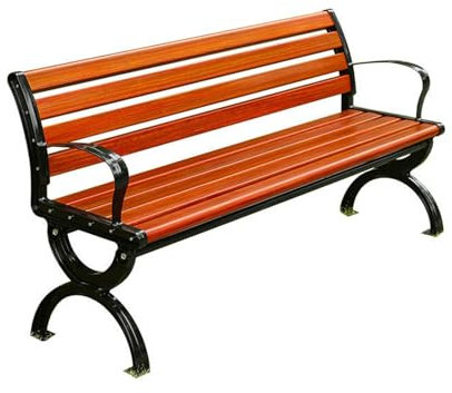 JEKKAH Parkstuhl Outdoor-Freizeit-Gartenstuhl Gartenstuhl Aus Aluminiumguss Massivholz Kunststoff Holz Korrosionsschutzholz Langer Reihenstuhl Outdoor-Freizeitstuhl(Size:60 * 16inch)