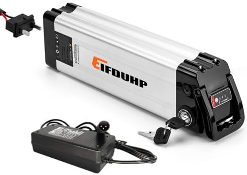 E-Bike Pedelec Akku 36V 10AH-20AH für 250W 350W Fahrrad Motor, Elektrofahrrad Batterie mit 2 Pin Entladungshafen, Ladegerät, Tresorschloss, Tragebügel