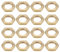 Be In Your Mind 30 Uds Tuerca Hexagonal de Latón M10 X 1,0mm Tuerca de Bloqueo de Rosca Hembra Tuerca de Bloqueo Hexagonal para Lámpara Eléctrica/portalbombillas 3mm de Espesor
