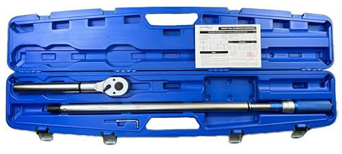 Kraftwelle Profi 3/4 Zoll Drehmomentschlüssel 200 Nm - 1000 Nm Industriequalität mit Umschaltfunktion und Kugelkopf Umschaltknarre für Landwirtschaft, Werkstatt, Baumaschinen, LKW, Länge 122 cm