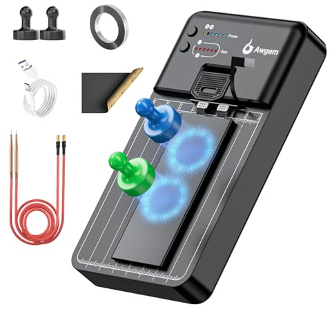 Punktschweißgerät für akku, Awgem Punktschweißgerät für Batterien, Taschengröße, 11 Stufen einstellbar, Wiederaufladbare Batterie, 2M Nickel-Chip, zum Herstellen von Batteriepaketen