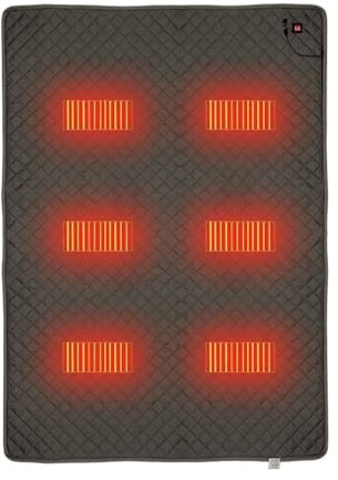 Miuxe Heated Sleeping Bag Pad Heated Sleeping Bag Liner Camping Heater, Portable Heated Blanket for Cold Weather Indoor Outdoor Backpacking or Hiking(Battery NOT Included)