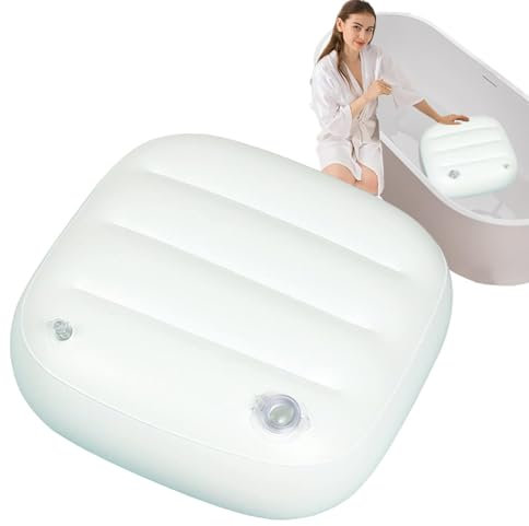 Hqunjikp Cuscino gonfiabile per vasca da bagno, cuscino gonfiabile per interni ed esterni, cuscino per vasca idromassaggio per vasche da bagno di casa, bagno