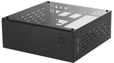 Kznifmk A01 Aluminum Mini-ITX HTPC Desktop Computer Chassis Black Tempered Glass HTPC Mini ITX DIY PC Cases